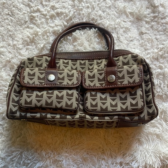 Michael Kors Logo Fabric & Leather Handbag - Picture 1 of 8